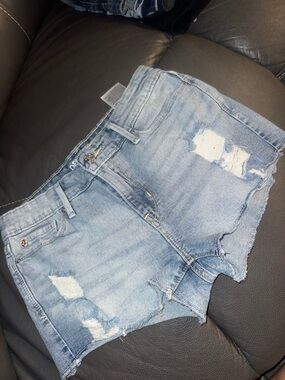 Denizen from Levi's Light Blue Distressed Denim Cutoff Shorts